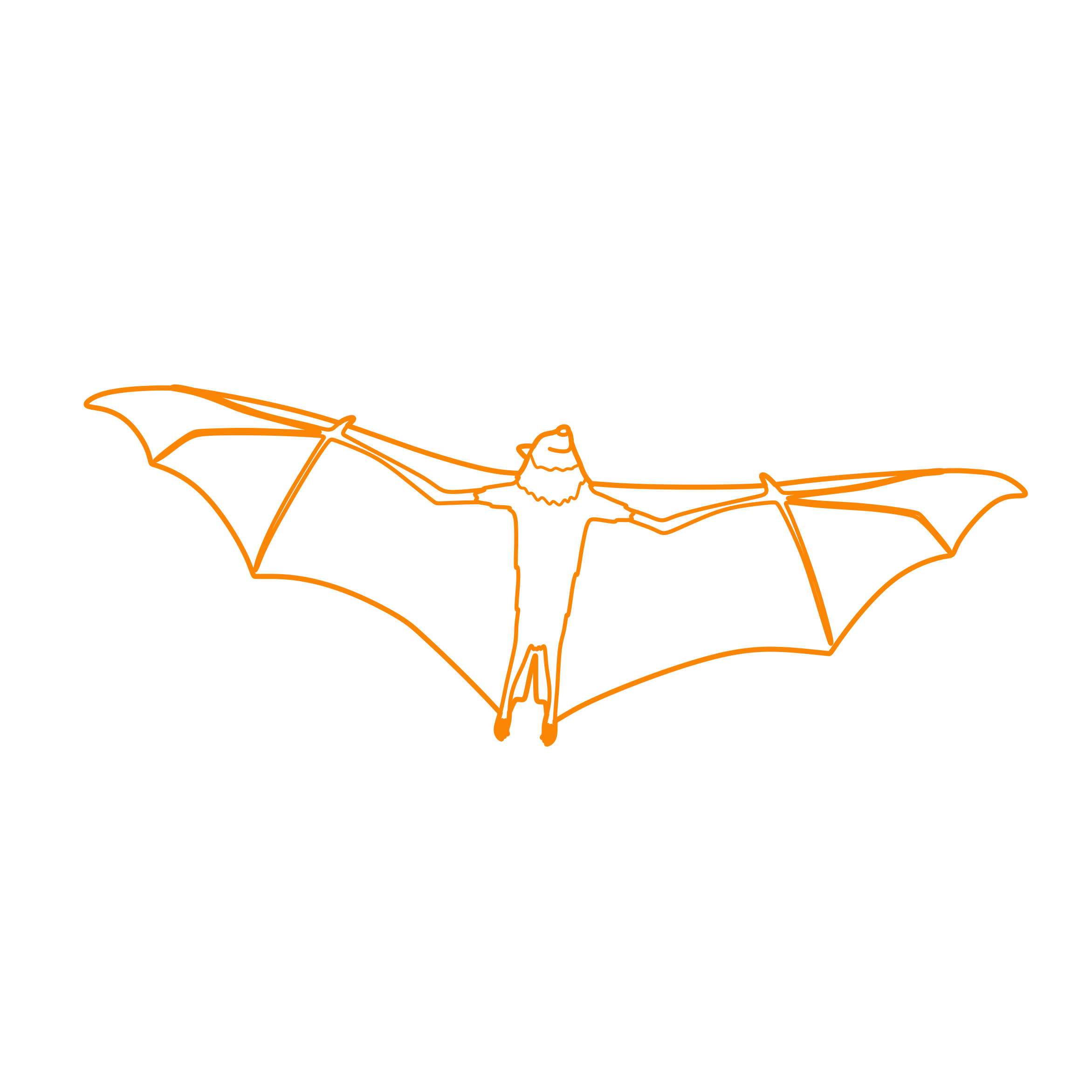Animals Bats Giant Golden Crowned Flying Fox Outline Icon Svg Set Free Vectors